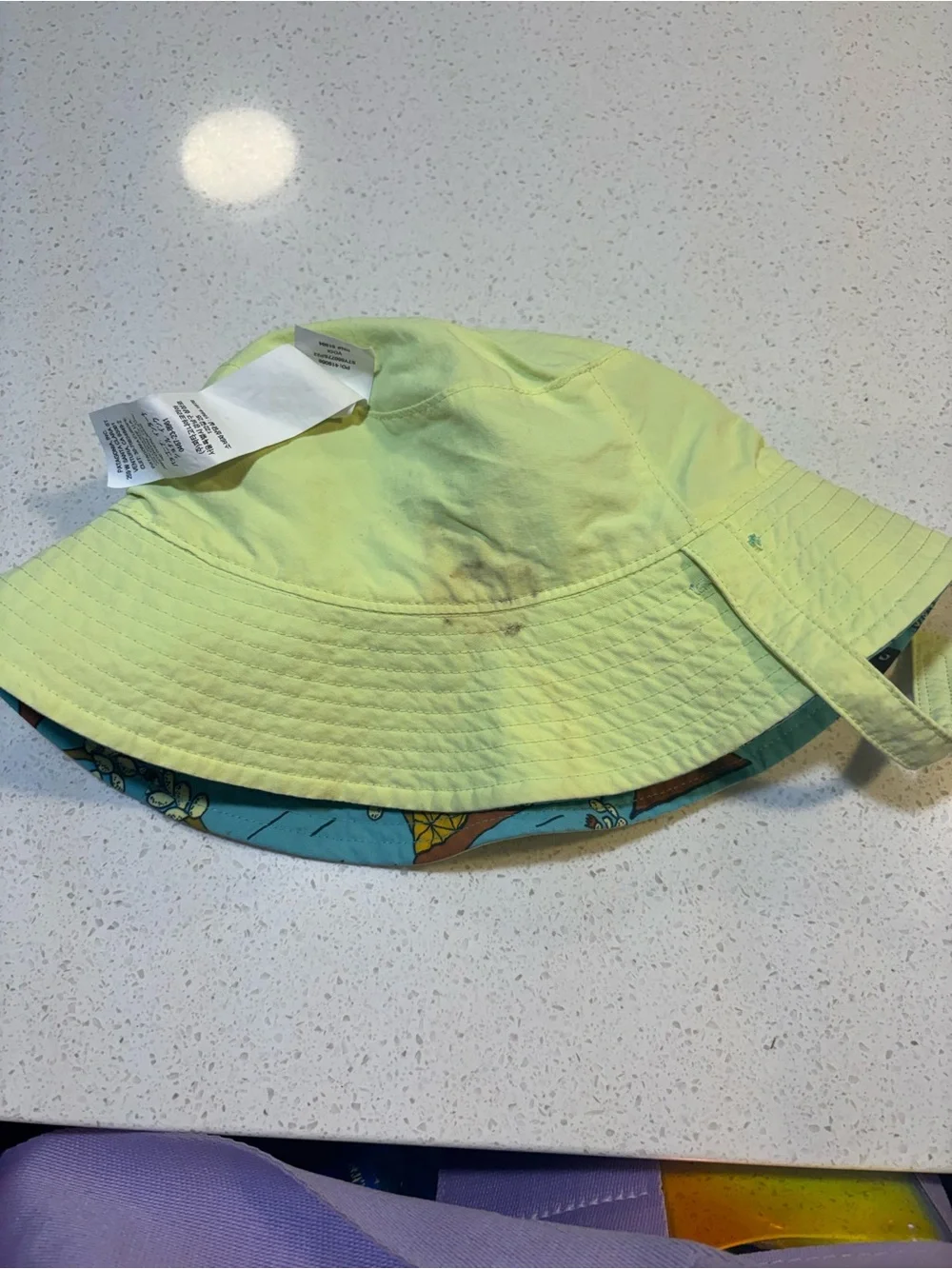 Patagonia reversible Kids bucket sun Hat in Teal